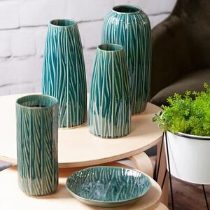Wazon EUROFIRANY Rea 16 x 34 cm Zielony