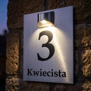 Tabliczka z numerem domu podświetlana solarna 30x40