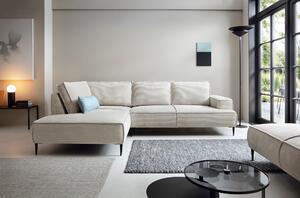 Masseno Narożnik DUNA Narożnik L-Kształtny, Modna sofa narożna do salonu - Beżowy, POSO 100