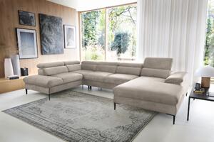 Masseno Narożnik MESTO z funkcją spania i pojemnikiem na pościel Narozniki U, Rozkładana sofa - Beżowy, VOGUE 02