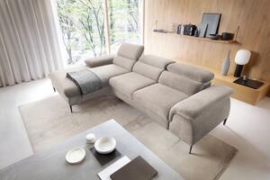 Masseno Narożnik MESTO z funkcją spania i pojemnikiem na pościel Narozniki L, Rozkładana sofa - Beżowy, VOGUE 02