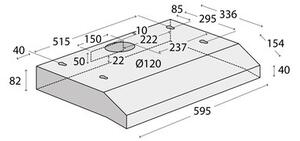 Okap CONCEPT OPP1260WH BiaÅy 135.5m3/h 60dB klasa D