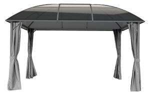 Metalowa altana Dominikana 3x4 z zasłonami Garden Point antracyt