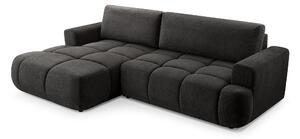 Masseno Narożnik VASTO z funkcją spania i pojemnikiem na pościel Narozniki L, Rozkładana sofa - Szary, VINCI 17