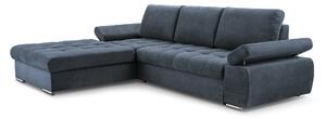 Masseno Narożnik SANDRO z funkcją spania i pojemnikiem na pościel Narozniki L, Rozkładana sofa - Niebieski, ARAGON 79