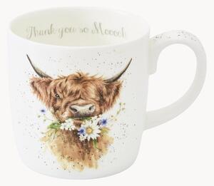 Kubek z porcelany kostnej Thank You Cow