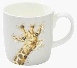 Kubek z porcelany kostnej Flower Giraffe