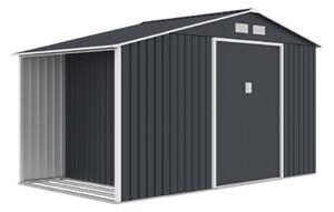 Domek narzędziowy metalowy Skagen z drewutnią 3,4 x 1,9 m Store Boss antracyt