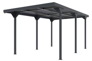 Metalowa wiata garażowa Aspen 2,84 x 5,46 m CoverTech antracyt