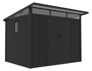 Metalowy domek narzędziowy Odda 2,9 x 2,5 m CoverTech antracyt