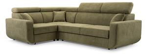 Masseno Narożnik RENO z funkcją spania i pojemnikiem na pościel Narozniki L, Rozkładana sofa - Zielony, VELO 629