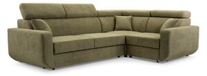 Masseno Narożnik RENO z funkcją spania i pojemnikiem na pościel Narozniki L, Rozkładana sofa - Zielony, VELO 629