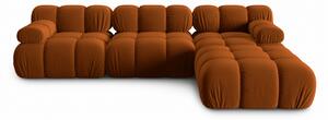 Aksamitna narożna sofa modułowa 4-osobowa Bellis Terra