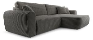 Masseno Narożnik VIVA z funkcją spania i pojemnikiem na pościel Narozniki L, Rozkładana sofa - Szary, TILIA 90