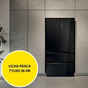 Lodówka HAIER HFR79F19DFGB Side by Side No Frost 190cm Side by Side Czarne szkło