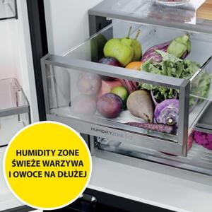 Lodówka HAIER HFR79F19DFGB Side by Side No Frost 190cm Side by Side Czarne szkło