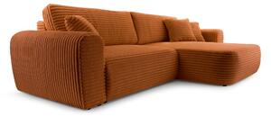 Masseno Narożnik VIVA z funkcją spania i pojemnikiem na pościel Narozniki L, Rozkładana sofa - Ceglasty, TILIA 52