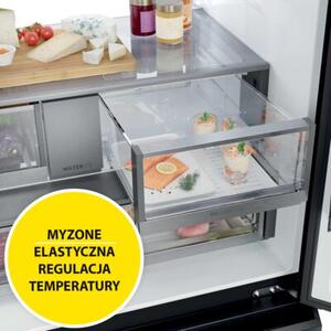 Lodówka HAIER HFR79F19DFGB Side by Side No Frost 190cm Side by Side Czarne szkło