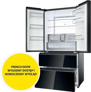 Lodówka HAIER HFR79F19DFGB Side by Side No Frost 190cm Side by Side Czarne szkło