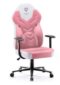 Fotel gamingowy Diablo X-Gamer 2.0 Normal Size Marshmallow Pink, biało-różowy