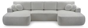 Masseno Narożnik FILO z funkcją spania i pojemnikiem na pościel Narozniki U, Rozkładana sofa - Szary, CORAL 75