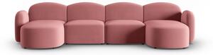 Panoramiczna sofa 6-osobowa Blair różowa