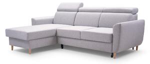 Masseno Narożnik SAPORE z funkcją spania i pojemnikiem na pościel Narozniki L, Rozkładana sofa - Szary, DENVER 16