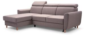 Masseno Narożnik SAPORE z funkcją spania i pojemnikiem na pościel Narozniki L, Rozkładana sofa - Beżowy, DENVER 05