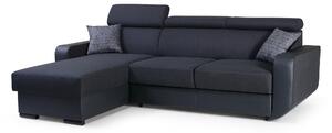 Masseno Narożnik PALAZZO z funkcją spania i pojemnikiem na pościel Narozniki L, Rozkładana sofa - Czarny, INARI 100+MADRYT 910