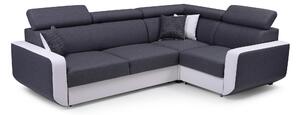 Masseno Narożnik MIRA z funkcją spania i pojemnikiem na pościel Narozniki L, Rozkładana sofa - Szary, INARI 94+MADRYT 920
