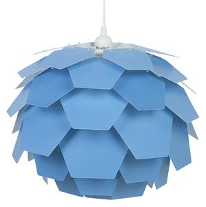 Lampa wisząca okrągła plastikowa geometryczna niebieska Segre Beliani