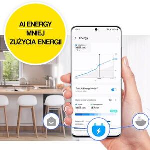 Lodówka SAMSUNG BESPOKE AI RB38C7B6A22 EF AI No Frost 203cm Czarne szkło