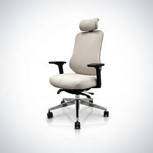 Ergonomiczny fotel biurowy jasnobeżowy AXIS