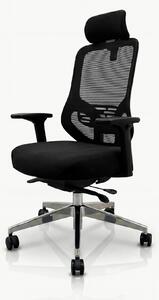 Ergonomiczny fotel biurowy z siatką czarny AXIS