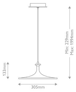 Elstead Lampa wisząca Issa, możliwość ściemniania, mosiężny / złoty, salon / jadalnia, aluminium, vintage