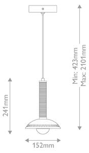 Elstead Lampa wisząca Arden, możliwość ściemniania, czarny, salon / jadalnia, aluminium, nowoczesny