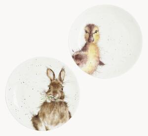 Komplet talerzy deserowych Bunny & Duck, 2 elem