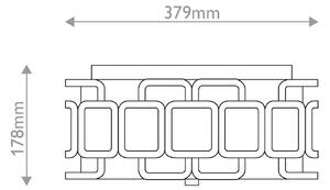HINKLEY Lampa sufitowa Sabina, możliwość ściemniania, czarny, salon / jadalnia, metal, nowoczesny