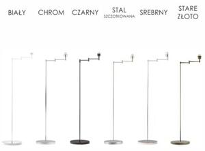 Lampa stojąca podłogowa przegubowa regulowana z abażurem walec BLUES