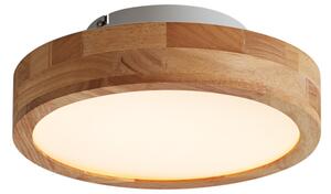 Lampa sufitowa w stylu skandynawskim drewno 30cm z LED ściemnialna - Pecker Oswietlenie wewnetrzne