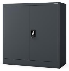 Szafka stalowa do biura BEATA, 900 x 930 x 400 mm, antracytowa