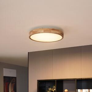 Skandynawska lampa sufitowa drewniana 50 cm z LED z możliwością ściemniania - Pecker Oswietlenie wewnetrzne