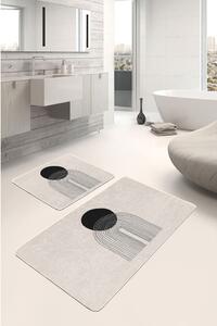 Beżowe dywaniki łazienkowe zestaw 2 szt. 60x100 cm – Mila Home