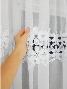 Firana gotowa z tkaniny sable z podwÃ³jnÄ gipiurÄ 400x160 cm