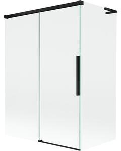 Mexen Rox L parawan nawannowy 2-skrzydłowy rozsuwany 120 + 70 x 150 cm, transparent, czarny - 8C9L-120-070-70-00