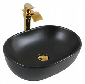 Umywalka nablatowa Estiva GABA Black Matt czarna matowa 47,5x34x13,5 cm 1 szt