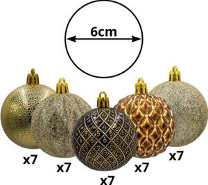 Bombka KOOPMAN 6 cm Amber (35 sztuk)