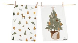 Świąteczne bawełniane ścierki zestaw 2 szt. 70x50 cm Ready for Christmas – Butter Kings