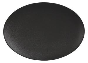 Czarny ceramiczny talerz Maxwell & Williams Caviar, 30x22 cm
