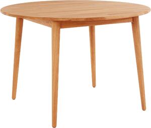 Okrągły dębowy stół 110cm w nordyckim stylu, dąb bianco